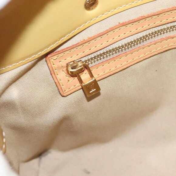 LOUIS VUITTON Monogram Vernis Reade PM Hand Bag Beige M91334 LV Auth ti3294 - Picture 13 of 16